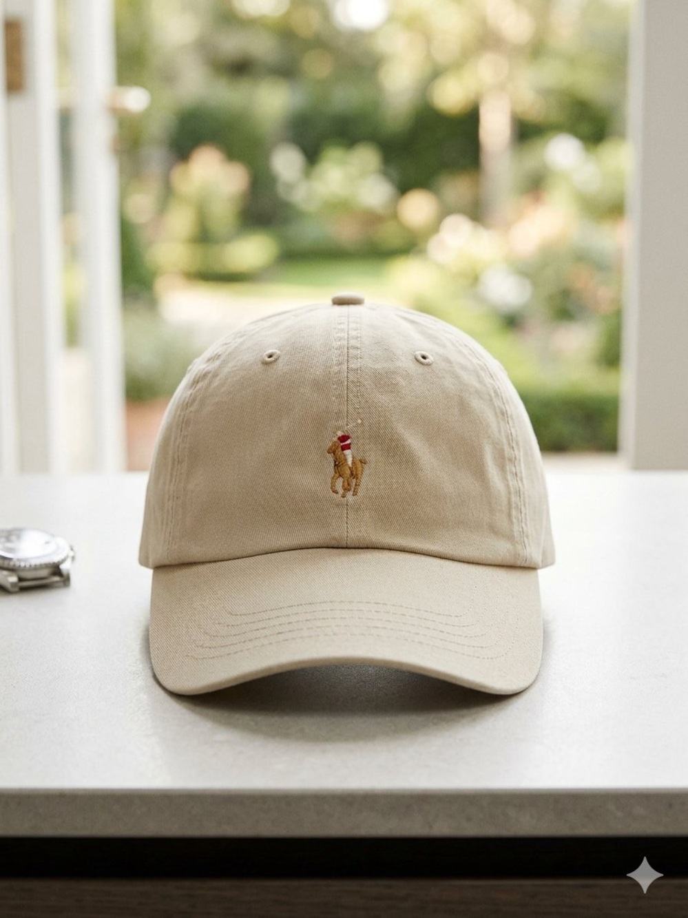 Vintage Polo Ralph Lauren Classic Beige Baseball Cap
